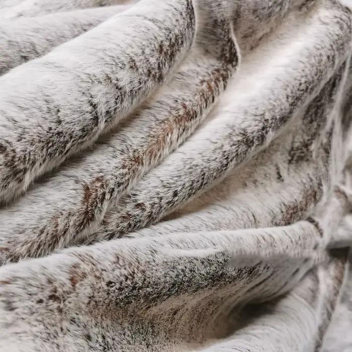 Couverture en Fausse Fourrure de Lapin à Cheveux Longs