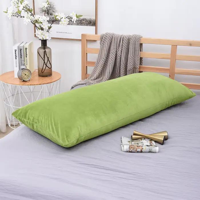Taie d'oreiller longue en velours personnalisé