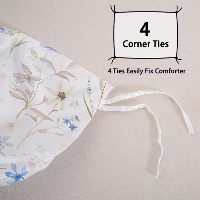 Ensemble de housse de couette à fleurs sauvages Blue Meadow