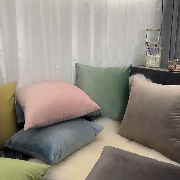 Housse de coussin en velours