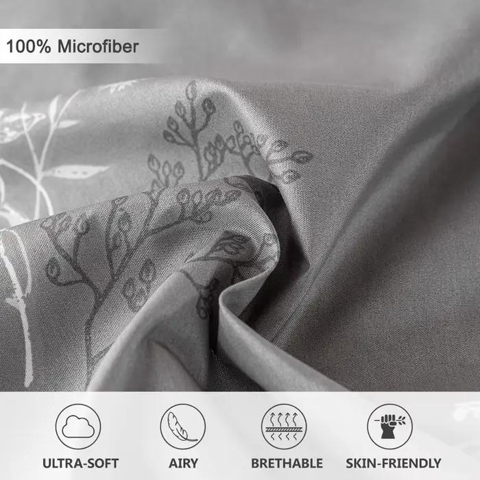 Ensemble de housse de couette à imprimé floral subtil