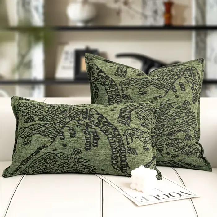 Housse de coussin lombaire moderne motif léopard, collection Royal Menagerie, luxe pour canapé et lit, style rétro, 30x50 45x45cm