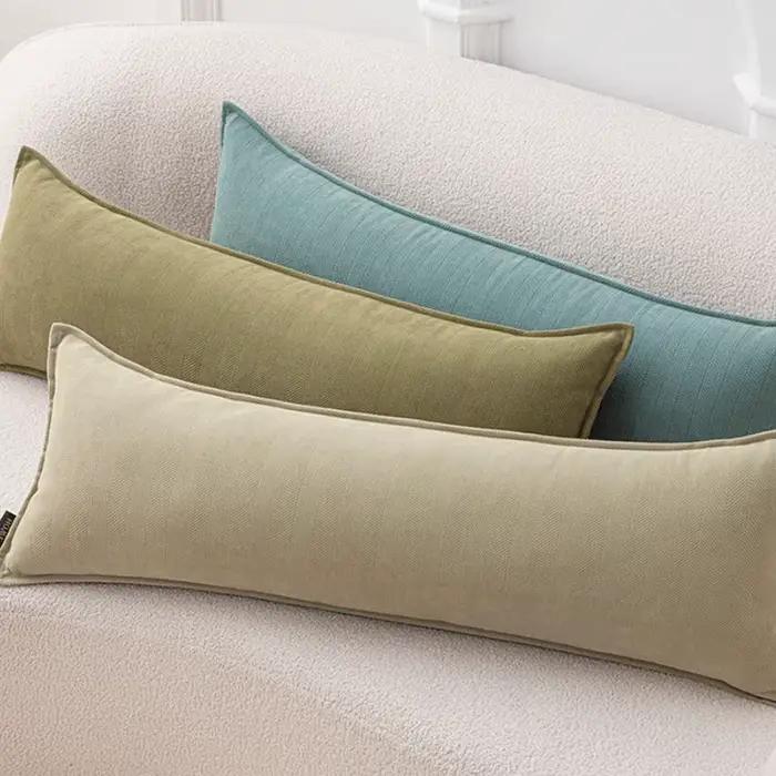 Housse de coussin rectangulaire unie 30x50/70/90/120cm