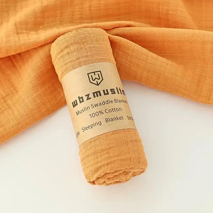 Couverture d'emmaillotage en coton pour bébé