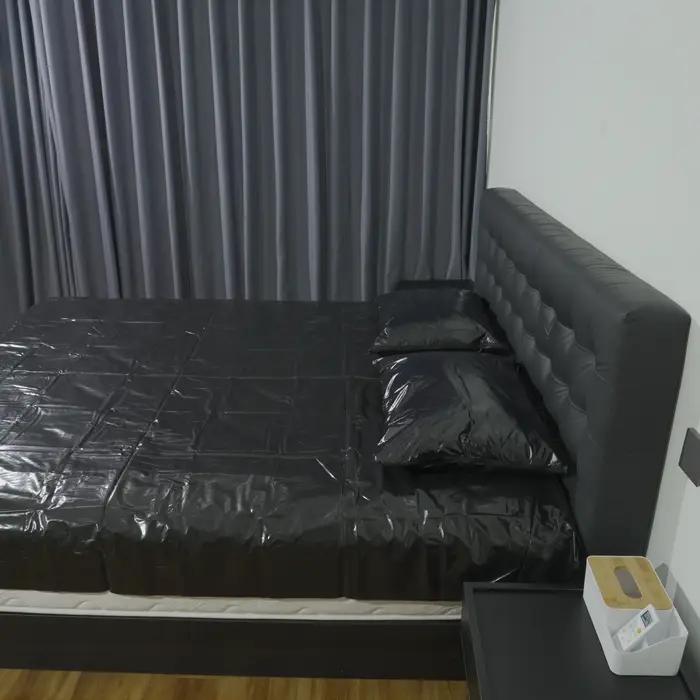 Parure de lit 3 pièces – 1 drap + 2 taies d'oreiller en PU