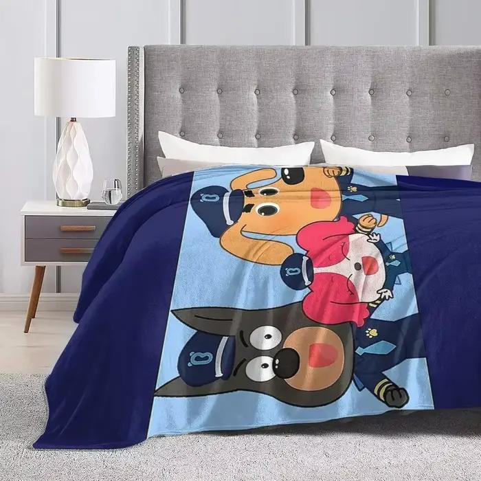 Couverture en flanelle douce et chaude Sheriff Labrador