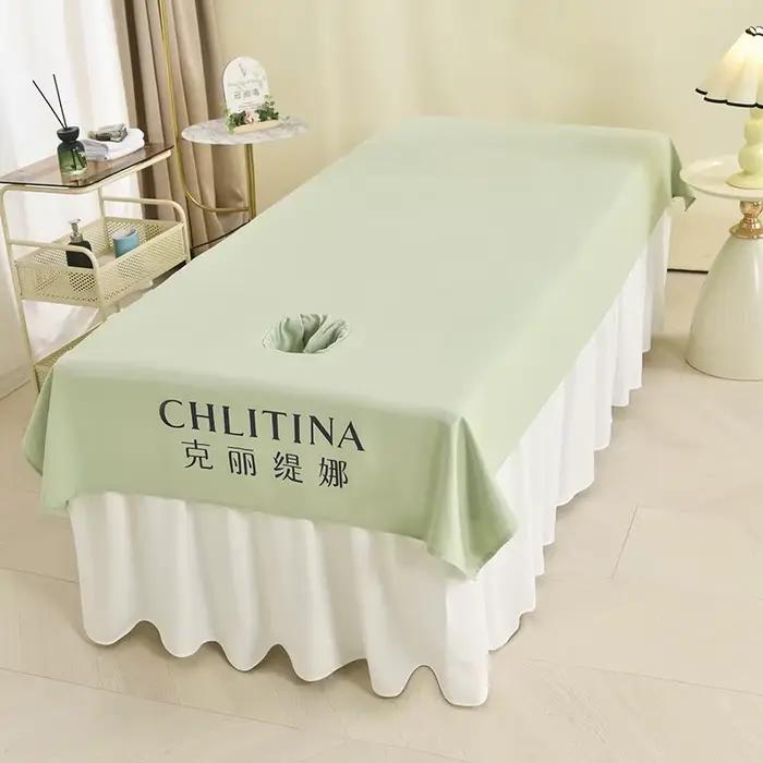 Drap de lit de beauté 120x230cm avec/sans trou pour salon de beauté