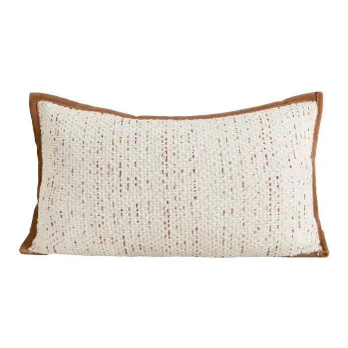 Housses de coussin rectangulaires texturées orange