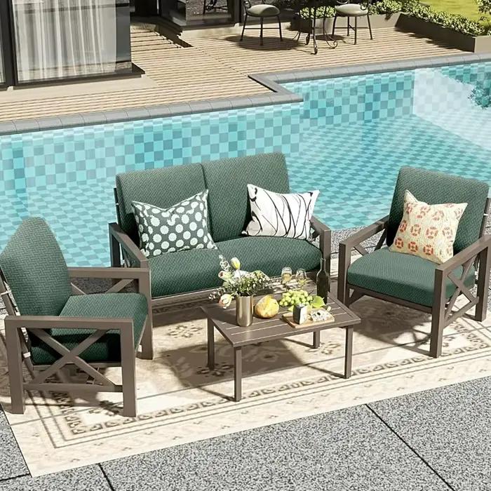 Housses de coussin de canapé d'extérieur, housses de coussin de Patio, meubles extensibles, housses de remplacement imperméables