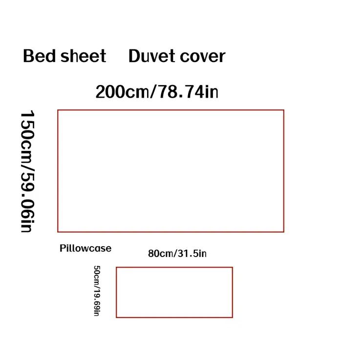 Lot de 1/3 comprend (1 taie d'oreiller + 1 drap de lit + 1 housse de couette)