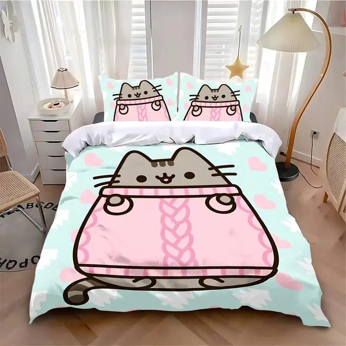 Ensemble de housse de couette imprimée exquise et mignonne