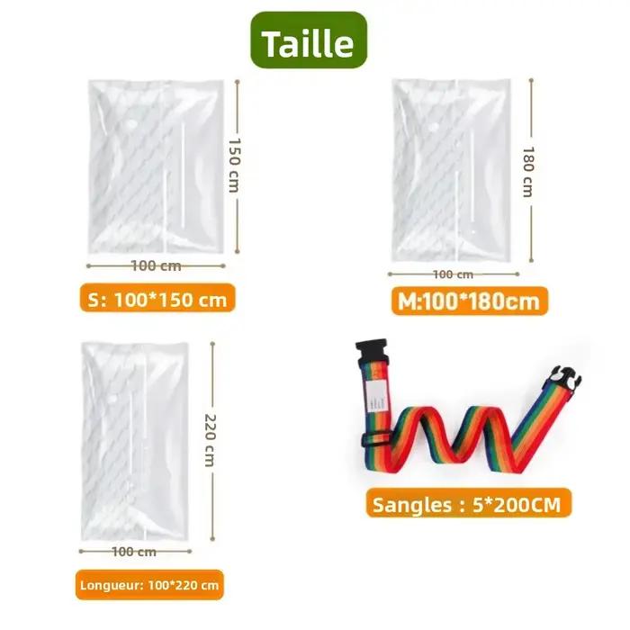 Sac de rangement sous vide pour matelas pour déménagement - Sac