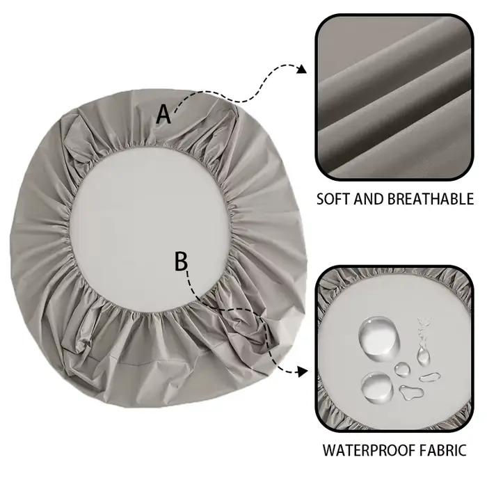 Protège-matelas imperméable ajustable antidérapant avec bande élastique pour lit Queen King 90/140/160x200cm