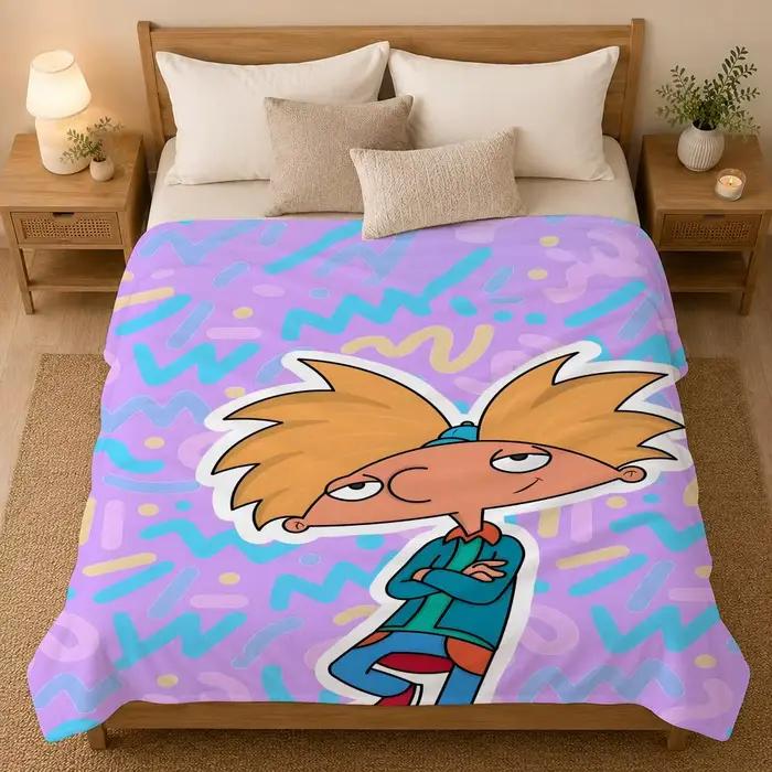 Couverture en flanelle Hey Arnold Cartoon Throw 240g