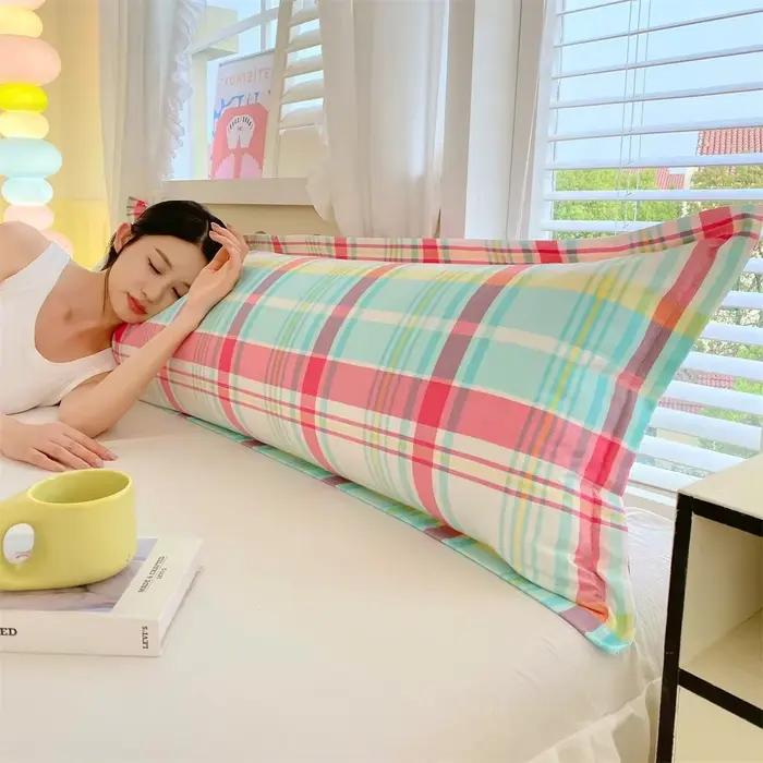 Taie d'oreiller longue en Polyester doux pour Couple