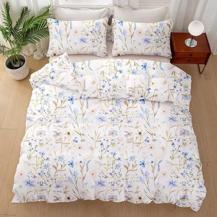 Ensemble de housse de couette à fleurs sauvages Blue Meadow