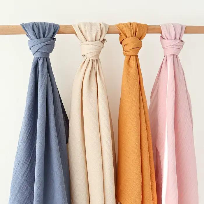 Couverture d'emmaillotage en coton pour bébé