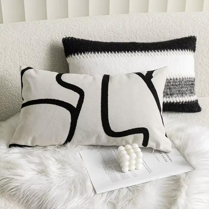 Housse de coussin lombaire de luxe moderne