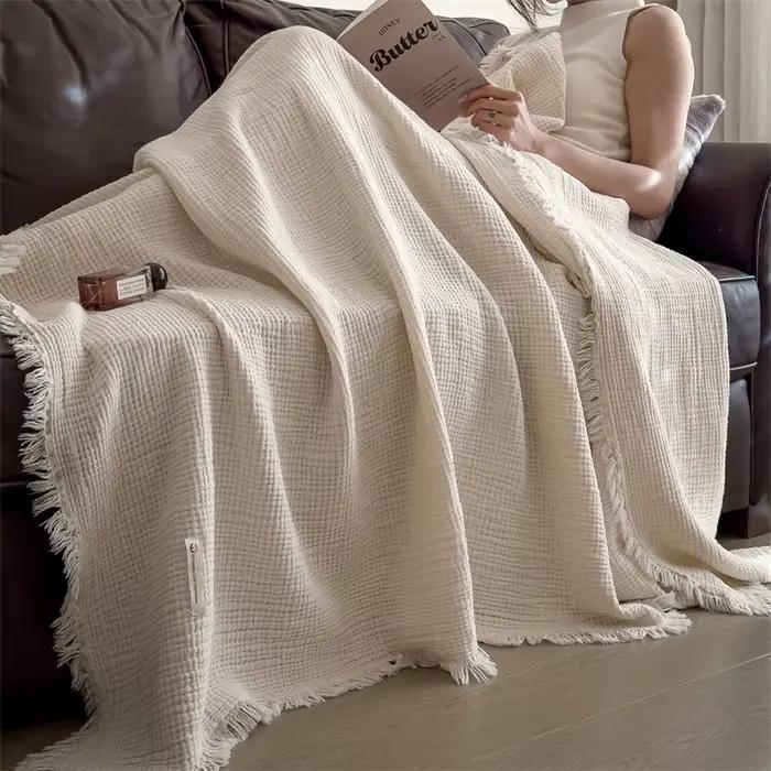 Couverture de gaze épaisse 100% coton