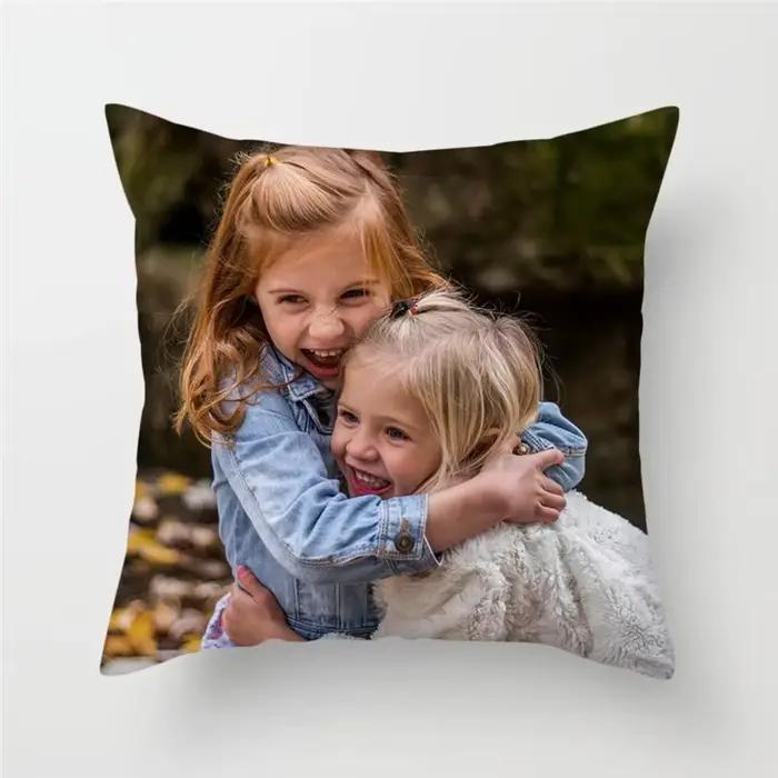 MIAOTU – housse de coussin personnalisée, coussin canapé taie d'oreiller imprimée, carrée, pour mariage, animaux domestiques, bébé, livraison directe coussin décoratif
