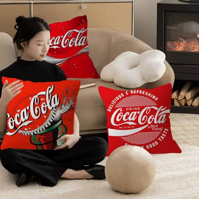Housse de coussin Coca-Cola pour cadeaux