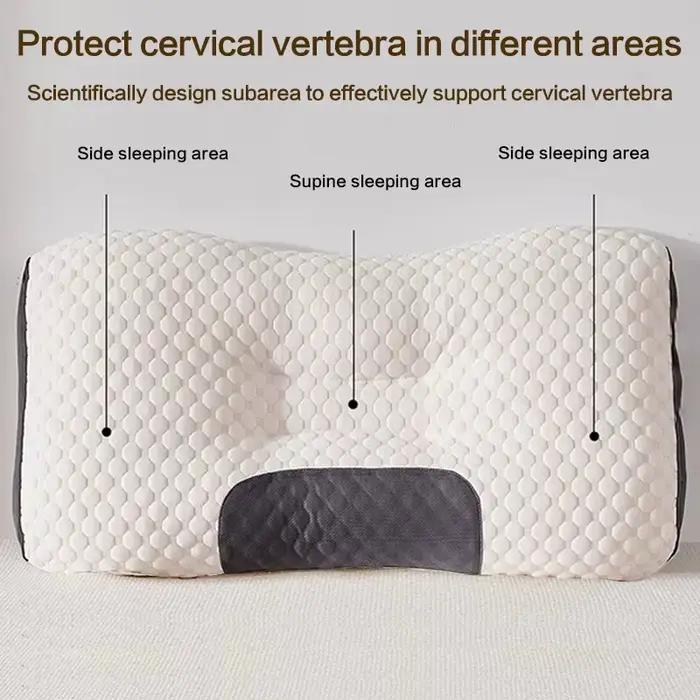 Nouveau Oreiller orthopédique cervical en Fiber de soja-oreiller de SPA de Massage pour la Protection du sommeil et du cou de la maison