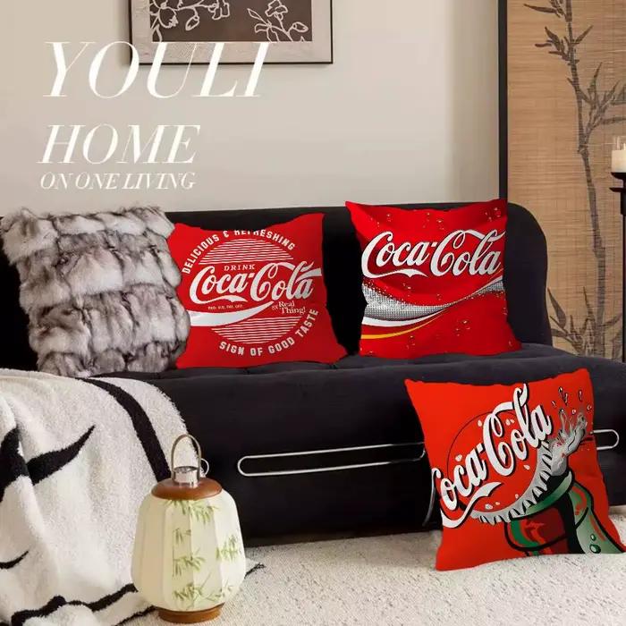 Housse de coussin Coca-Cola pour cadeaux