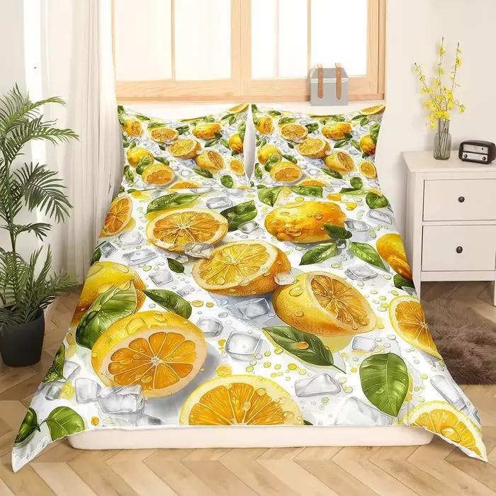 Housse de couette citron pour filles et garçons