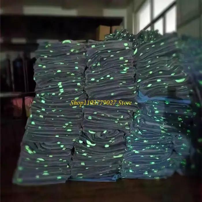 C4DF couverture lumineuse en flanelle hiver chaud blanc cheval nuit couvertures lumineuses