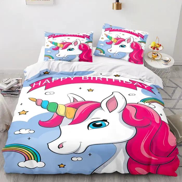 Ensemble de housse de couette licorne