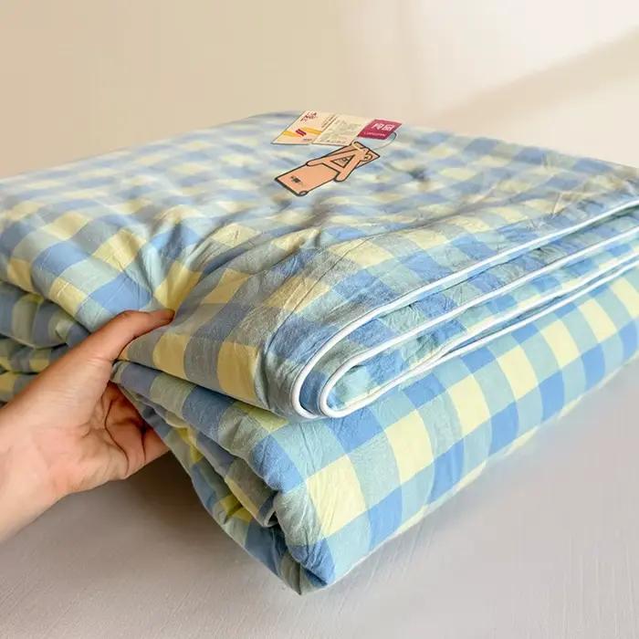 Couette d'été légère à motif écossais japonais