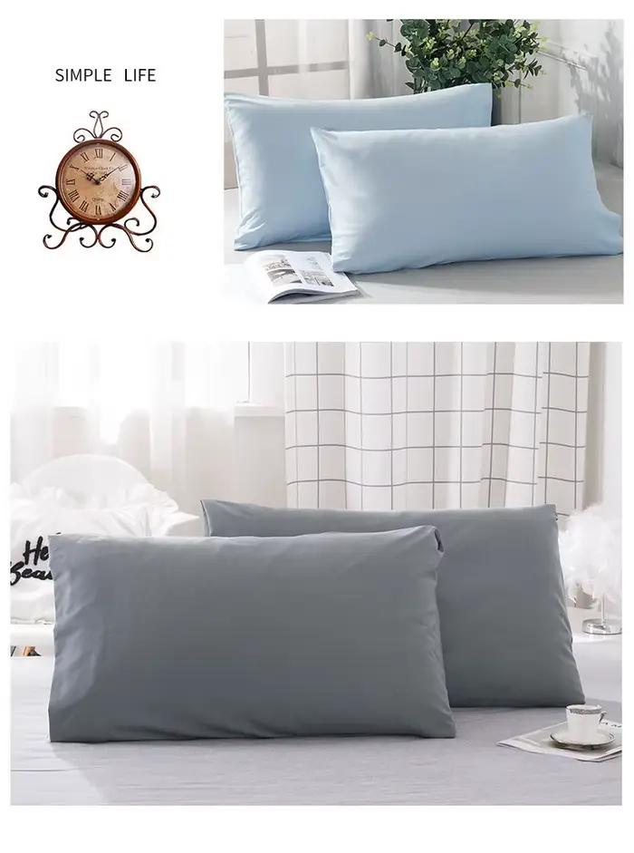 Taie d'oreiller luxueuse de couleur unie