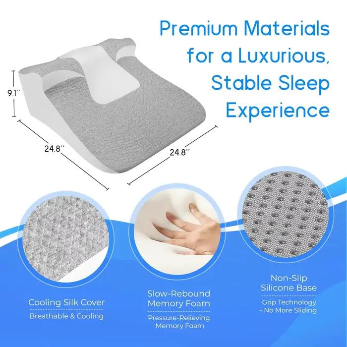Oreillers de lit en forme de coin pour le reflux acide ou pour dormir en position couchée