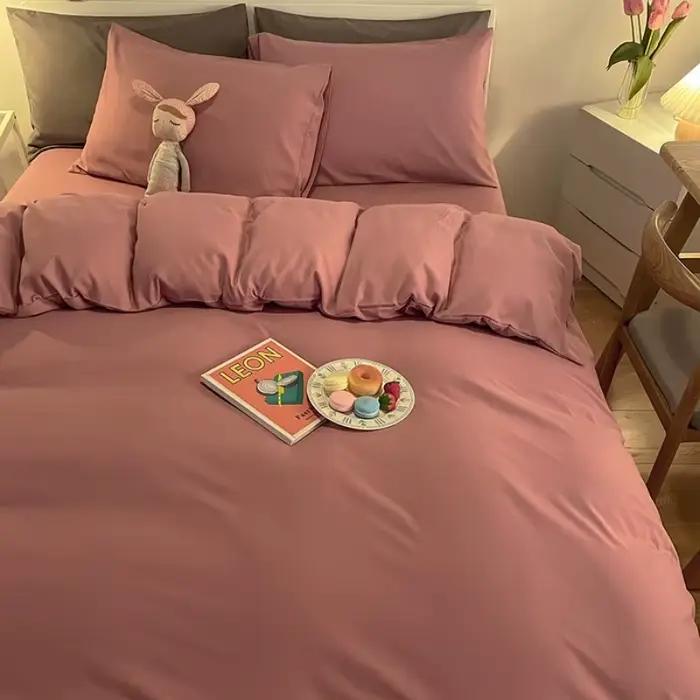 Housse de couette de couleur unie