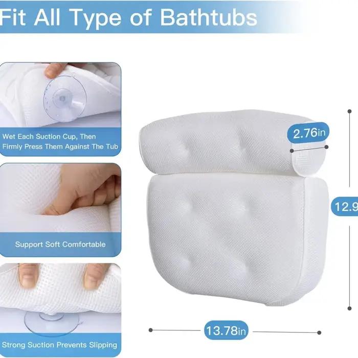 Oreiller de bain pour soutien de baignoire