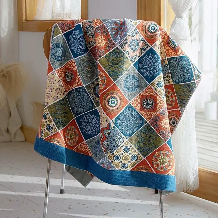 Grande serviette de bain en gaze de coton