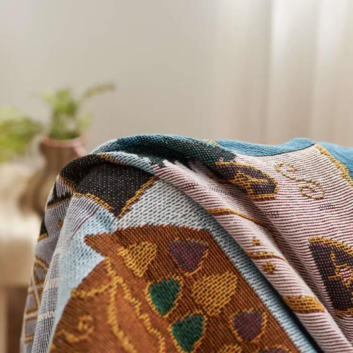 Couverture à franges en Textile