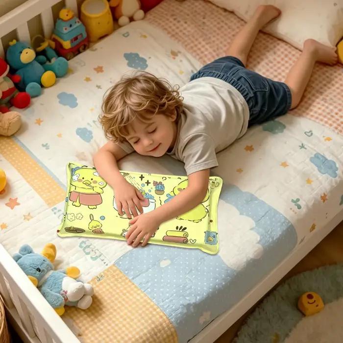 Oreiller rafraîchissant pour enfants, pour temps chaud, doux et respirant, oreiller en éponge pour la sieste des enfants et des adultes, pour étudiants, filles, garçons, femmes, école