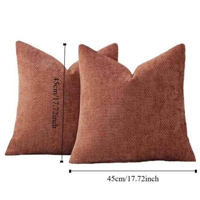 Housses de coussin modernes en chenille couleur unie, housses de coussin douces à carreaux, housse de coussin nordique, décoration intérieure