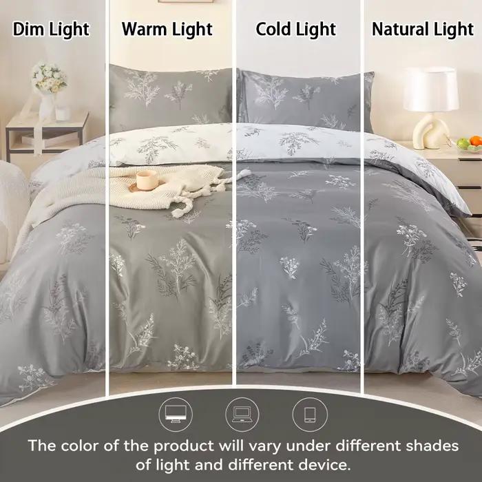 Ensemble de housse de couette imprimée de brindilles botaniques sauvages
