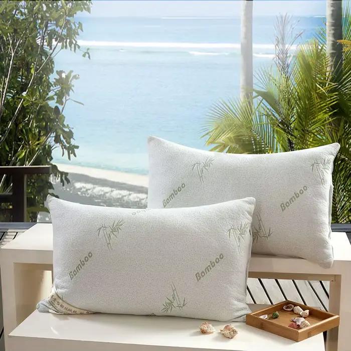 Oreiller en Fibre de Bambou pour Soins de Santé, Confortable, pour Soutien du Sommeil, Fatigue du Cou, Instituts, artificiel astique, 60x40cm, 0.7kg, 1 Pièce