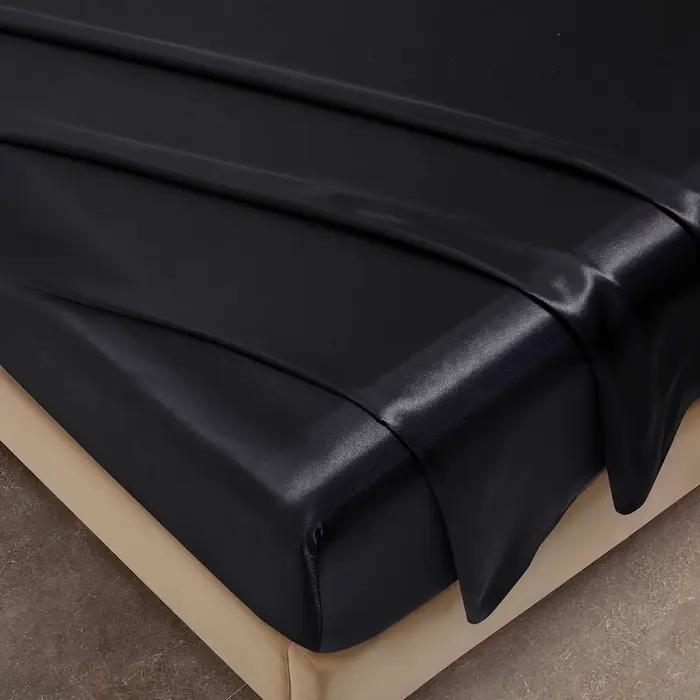 Drap-housse en satin, draps de lit