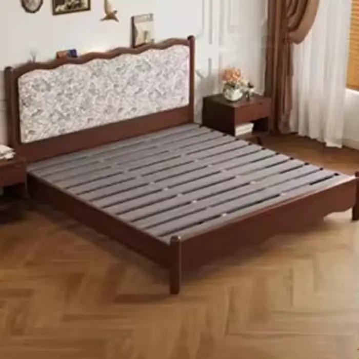 Lit Vintage fantaisie nordique rembourré esthétique cadre De lit De luxe salon princesse Cama De Lujo Para dortoir meubles De chambre