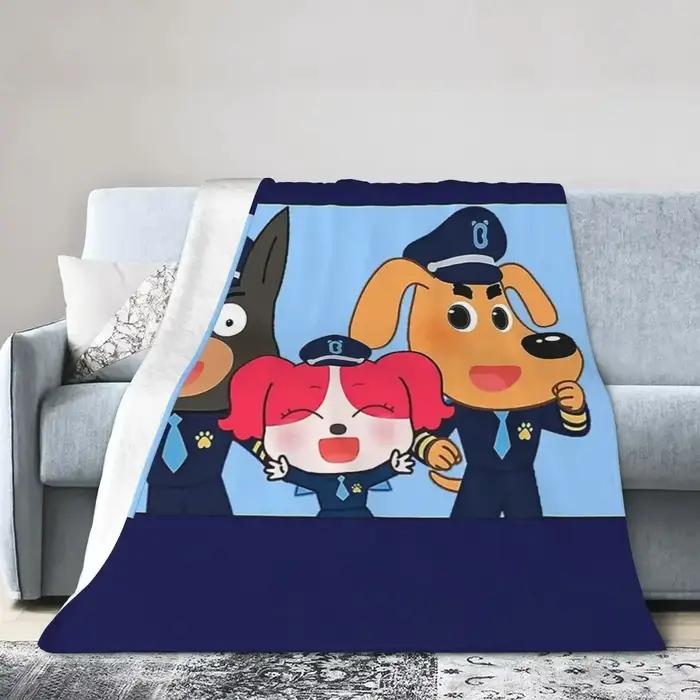 Couverture en flanelle douce et chaude Sheriff Labrador