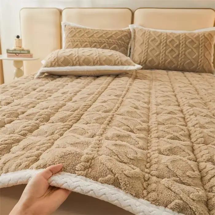 Optique-Protège-matelas Smile pour lits doubles, couverture de lit, coussinets d'hiver, documents solides, lieux chauds