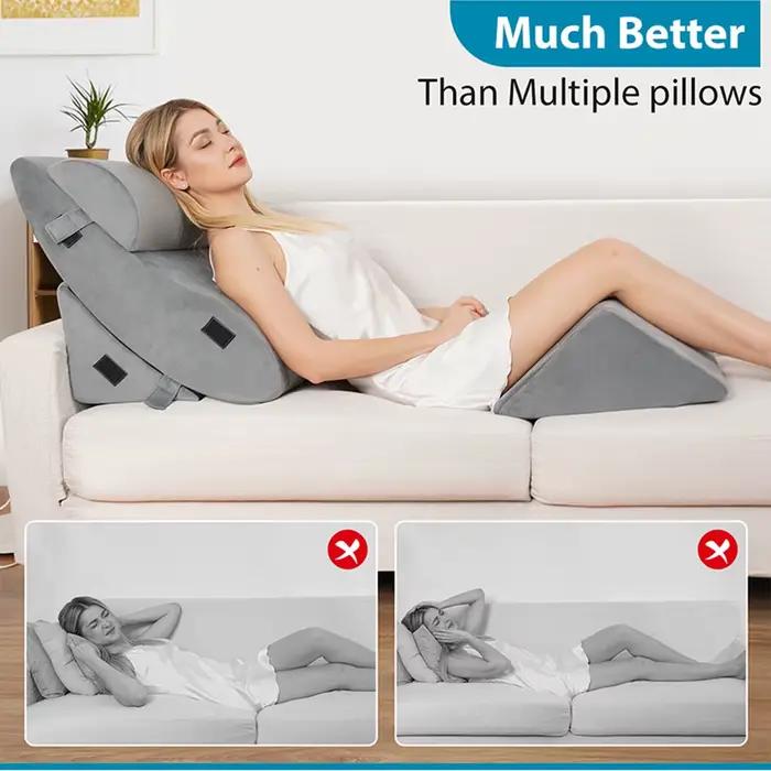 Ensemble de 4 coussins orthopédiques FZCSPEED avec cale réglable pour soulager les douleurs dorsales