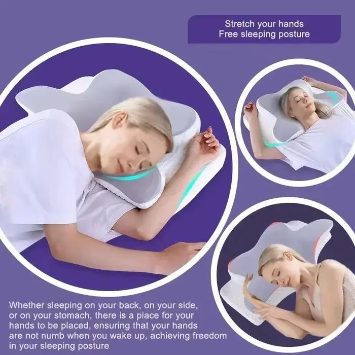 Oreiller cervical en mousse à mémoire de forme de qualité, oreiller orthopédique de Contour ergonomique pour la douleur au cou, oreillers de soutien profilés