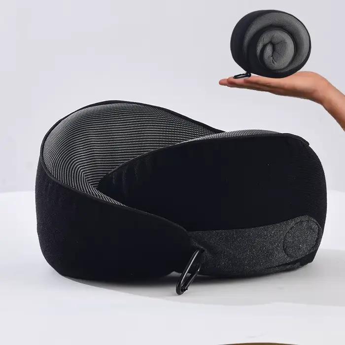 Oreiller en forme de U en mousse à mémoire de forme, pliable, Support de cou, voyage, avion, voiture, coussin de repos, doux, confortable, Portable