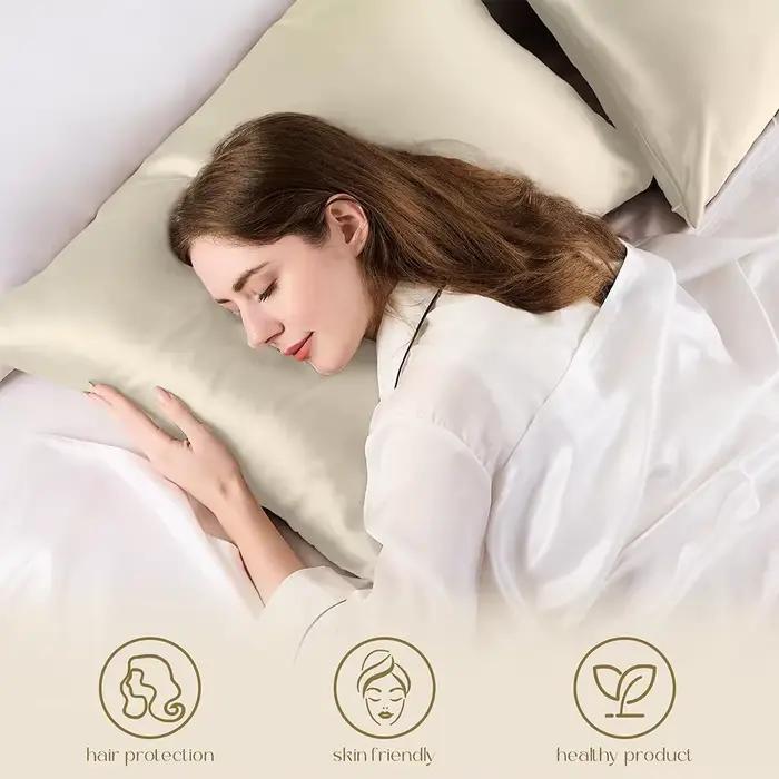 Taie d'oreiller Double face en soie Pure