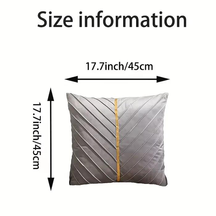 Housse de coussin carrée en velours doré gaufré